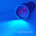 Flashlight UV ricaricabile USB a LED Nero 60W